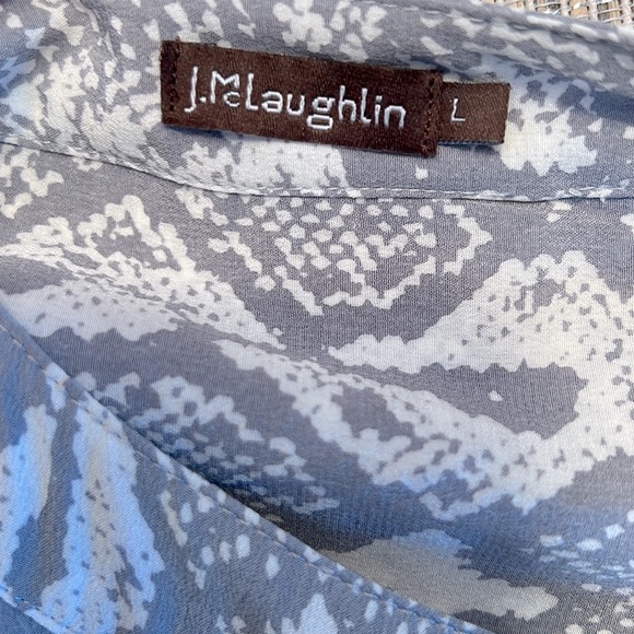 J.McLaughlin Silk Blouse Snake L - Picture 5 of 9